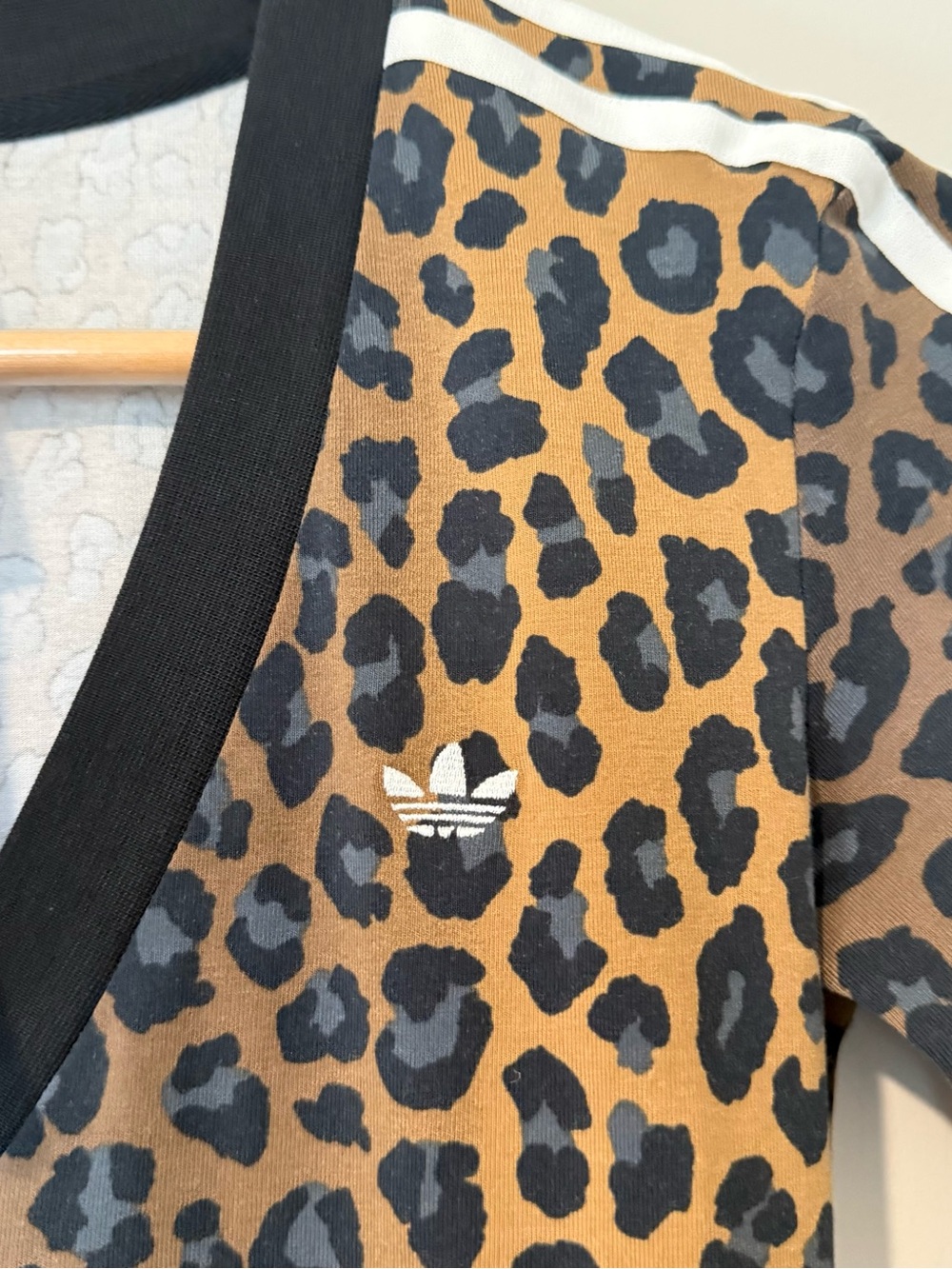adidas Women's Leopard Print Maxi Dress in Brown and Black